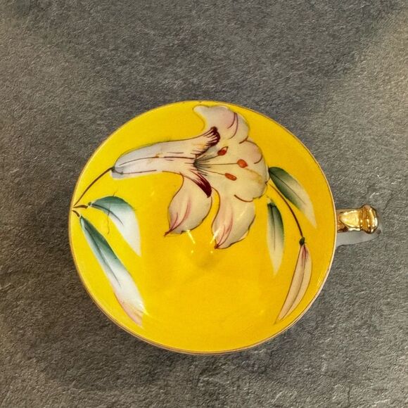 Vintage Hand Painted Floral Yellow Wales China Porcelain Tea Cup Made in Japan - Picture 3 of 9